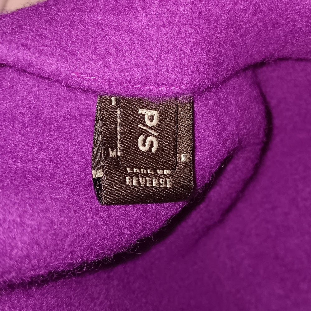 Coach Vintage Lambs Wool Purple Beret Painters Hat Cap Prince - Picture 4 of 6